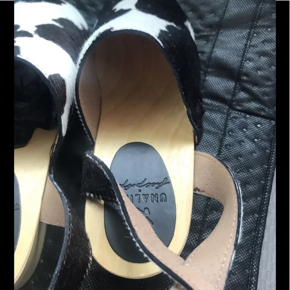 New Free People Unalira Cow Hair Clogs size 7 or 8 - Picture 10 of 15
